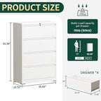 4 Drawer Lateral File Cabinet - Image 2