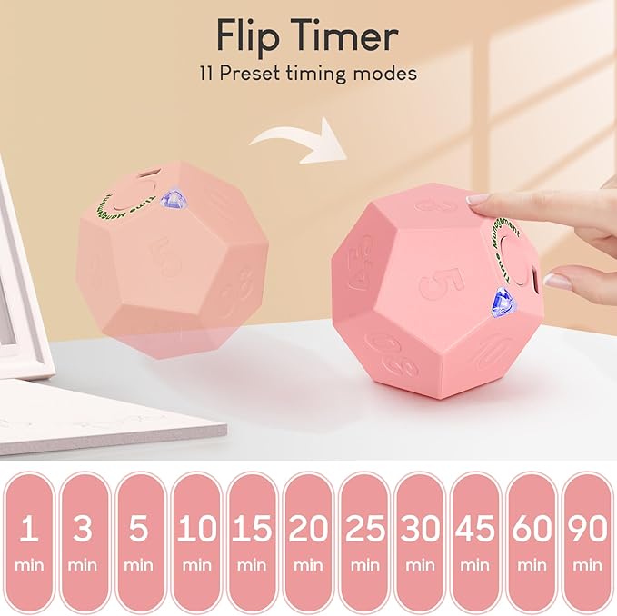 Pomodoro Timer, 11 Preset Time Productivity Timer, Ring/Vibrate Mode - Image 2