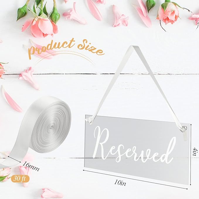 Yookeer 6 Pieces Reserved Signs - Image 2