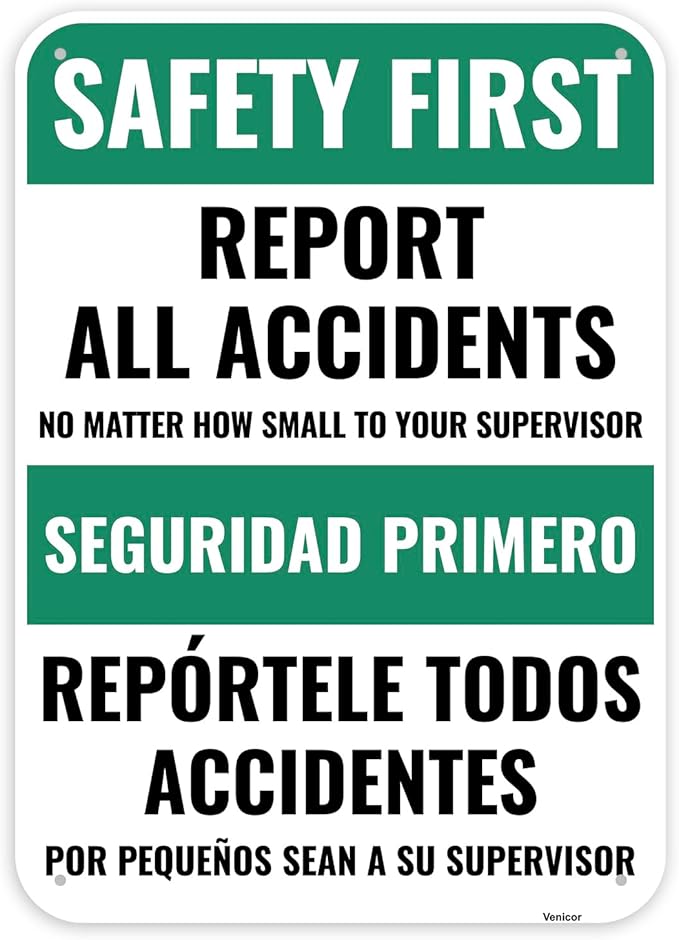 1PC Safety Sign, 14 x 10 Inches by Venicor