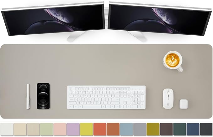 Large Desk Mat - 47.2"x 17" Non-Slip PU Desk Pad by HOMIEAZICOZI