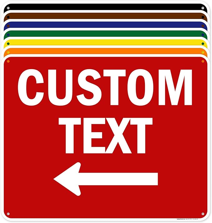 Custom Arrow, Custom Directional Sign, Left Arrow, 24x30 Inches, 55 mil thick by MySignCenter