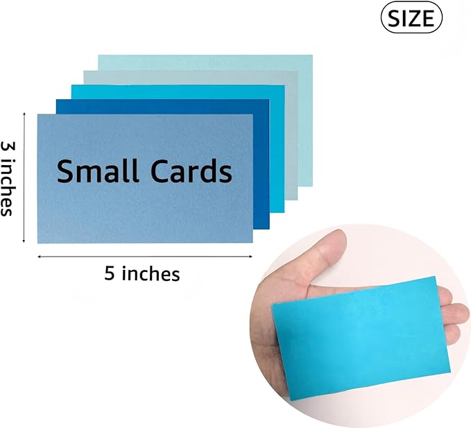 50 Sheets Small Colored Cardstock Paper 5 Colors, 250 GSM Heavy Card Stock - Image 2