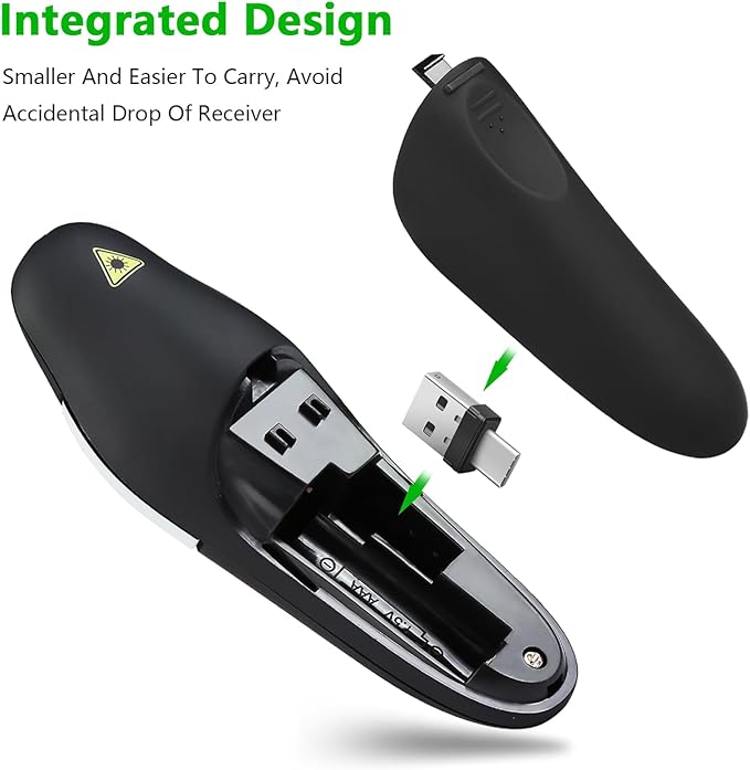 Presentation Clicker Remote, Type C&USB Wireless Presenter, PowerPoint Clicker - Image 2