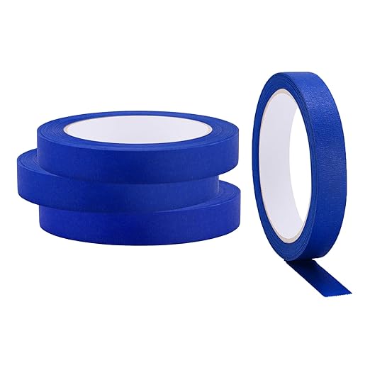 Lichamp Blue Painters Tape 3/4 inch, 4 Pack Blue Masking Tape 3/4 inch x 55 by Lichamp