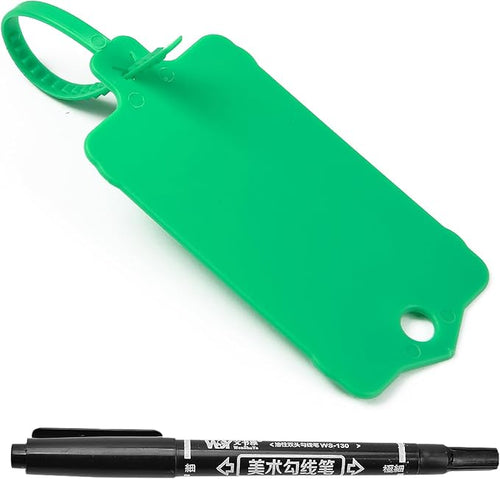100pcs Blank Plastic Tags for Labeling Reusable Hanging Tags Ties Key Tag by LeadSeals