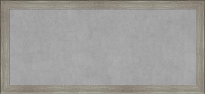 Amanti Art Grey Framed Magnetic Board 24x52 Oversize Vision Board by AmantiArt