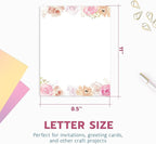 THiNKABLE Floral Stationery Paper, 50 Sheets, Decorative, Writing Paper - Image 5