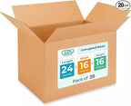 Extra Large Shipping & Moving Boxes 24"L x 16"W x 16"H by IDLPackaging