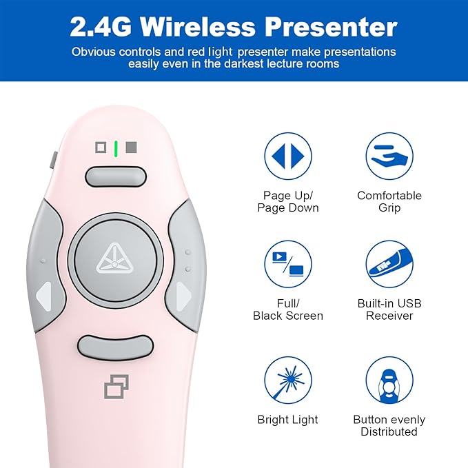 QUI Presentation Clicker Wireless Presenter Remote Clicker - Image 2