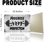 Tarika Progress Not Perfection 20X30 cm Iron Retro Look Decoration Poster Sign - Image 2