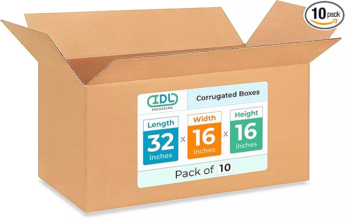 Extra Large Shipping & Moving Boxes 32x16x16 inches by IDLPackaging