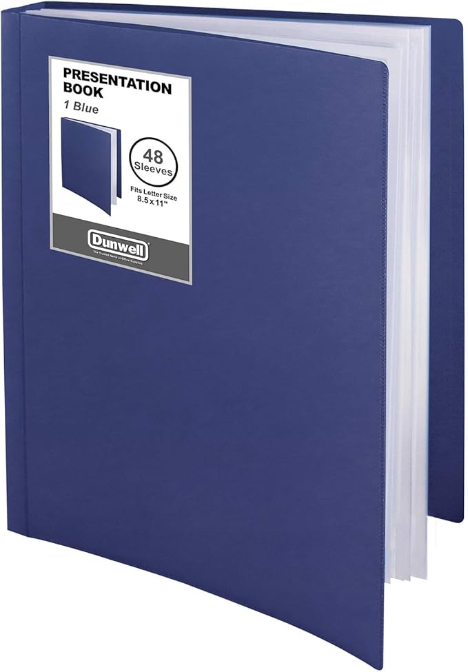 Dunwell Presentation Binder 48-Pocket, Displays 96 Pages, 8.5x11 Portfolio by Dunwell