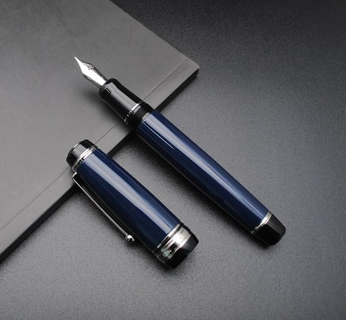 xixixiaozhu Metal Big Fountain Pen Set Medium Nib 0.7mm, Includes Ink Refill - Image 2