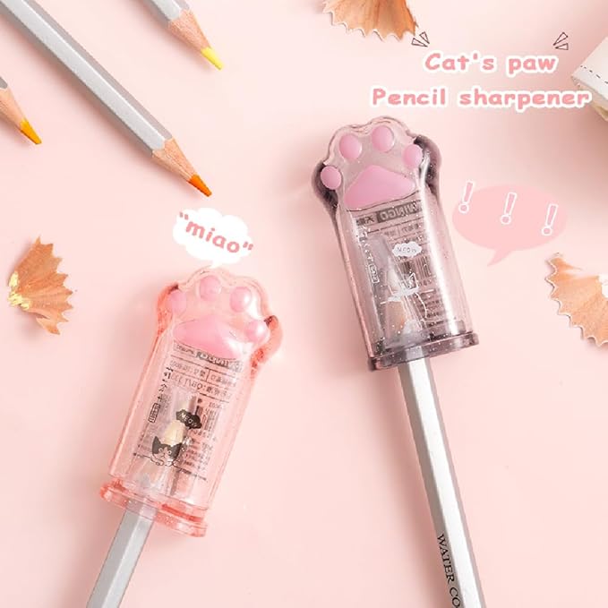 4Pcs Cat's Paw Cute Stationery Set, Cute School Supplies, Including 2 Cute - Image 6