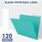 File Folder, PANDRI 120 Pack File Folder, 1/3 Cut Tab, Letter Size, Filing - Image 5