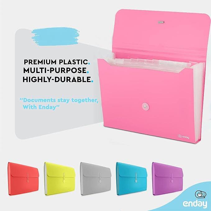 Accordion File Organizer, 13 Pocket Expanding File & Cover Folder - Image 4