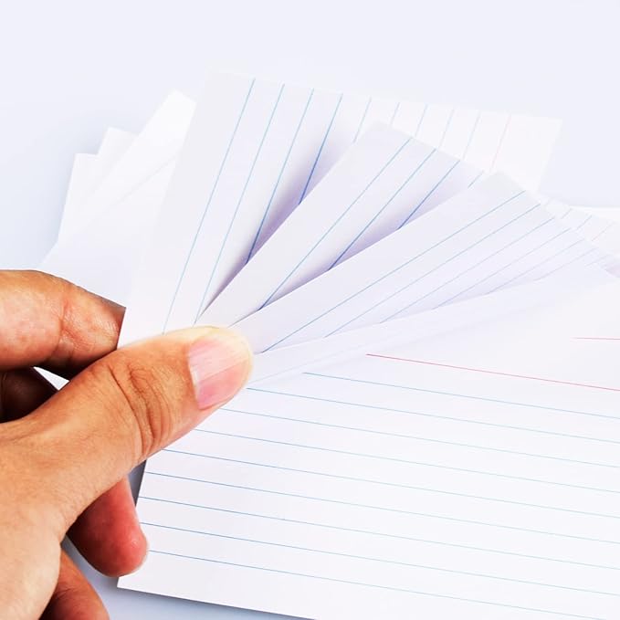KAISA Lined Index Card 3"x5" Index Cards Flashcards, Blank on Back Index Cards - Image 4