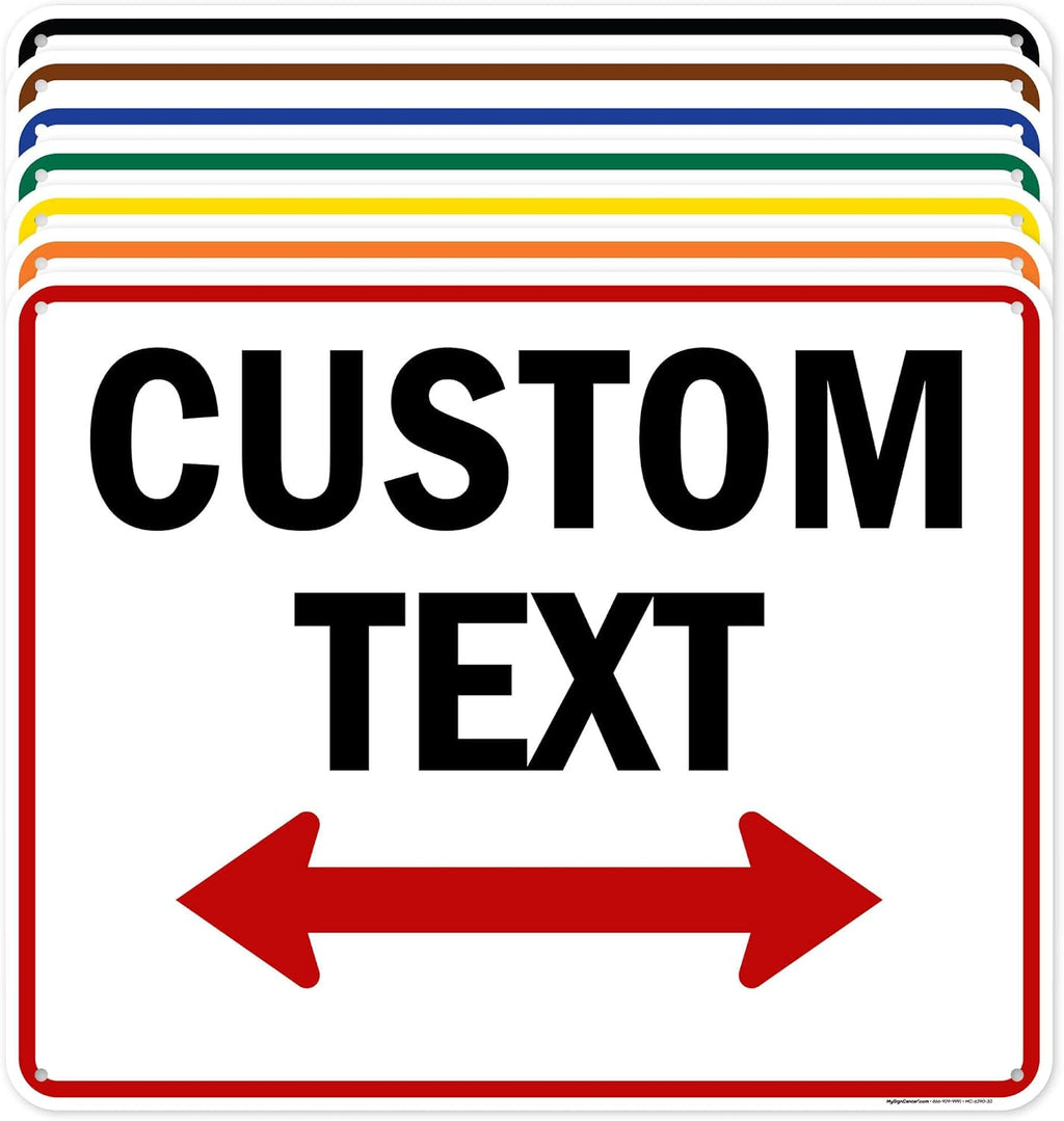 Custom Arrow, Custom Directional Sign, Two Way Arrow, 24x30 Inches, 55 mil