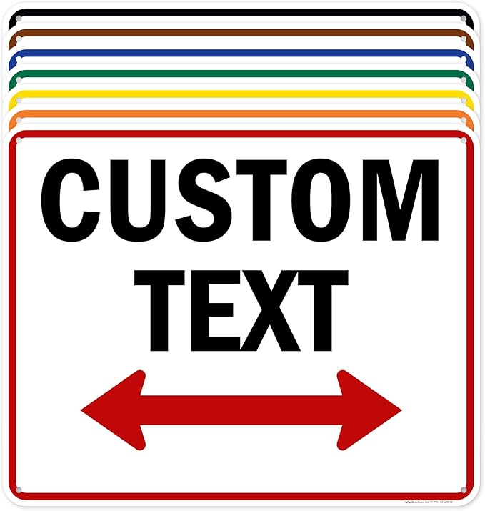 Custom Arrow, Custom Directional Sign, Two Way Arrow, 24x30 Inches, 55 mil by MySignCenter