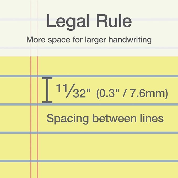 Oxford Premium Legal Pads, 12 Pack, Premium Note Pads, 50 Legal Rule 8.5" x 11" - Image 3