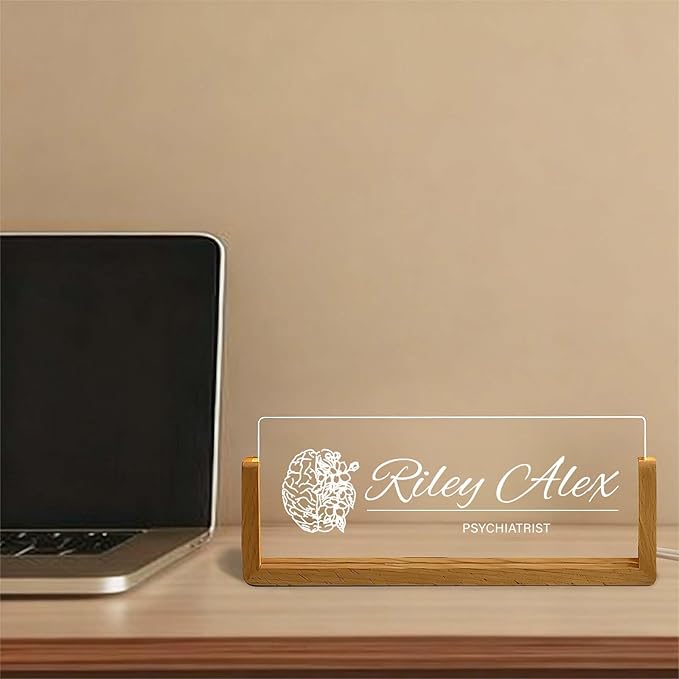 Custom Name Plate for Desk, Personalized Light Up Acrylic Office Sign for - Image 7
