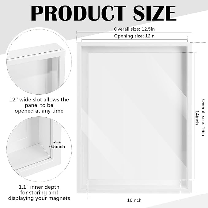 Vicenpal 1 Pcs Large Magnetic Board 16" x 12" Magnet Display Board Removable - Image 2