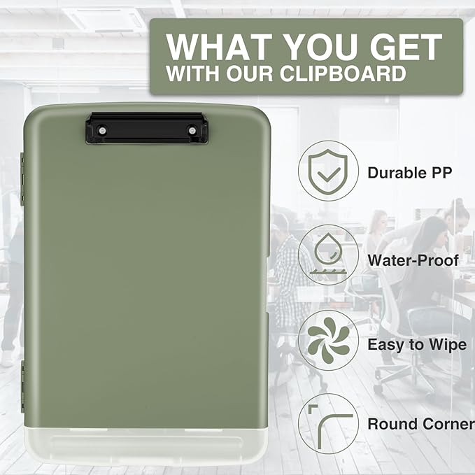 Sooez Clipboard with Storage, High Capacity Nursing Clipboard with Pen Holder - Image 4