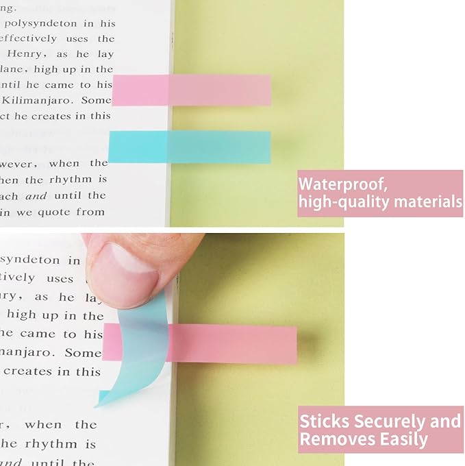 Book Tabs for Annotating, Sticky Tabs Transparent Small Sticky Notes Flags - Image 4