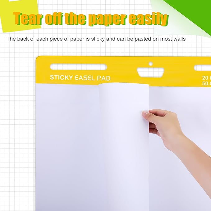 ReliThick 8 Pads Premium Sticky Easel Pad, 20 in x 23 in, 30 Sheets/Pad - Image 3