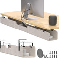ERGO COLLECT Under Desk Cable Management Tray, No-Drill Upgraded Thickened Felt