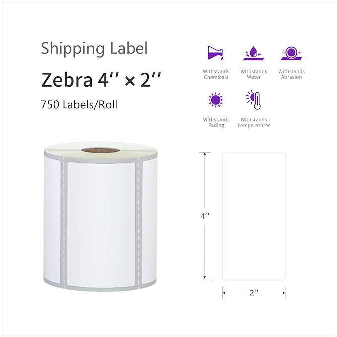 AveneMark 12 Rolls 4" x 2" Direct Thermal Labels - Image 2