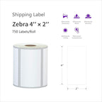 AveneMark 12 Rolls 4" x 2" Direct Thermal Labels - Image 2