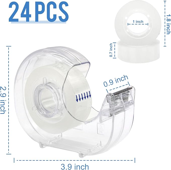 JEFURE 24 Pcs Transparent Tape - Image 2