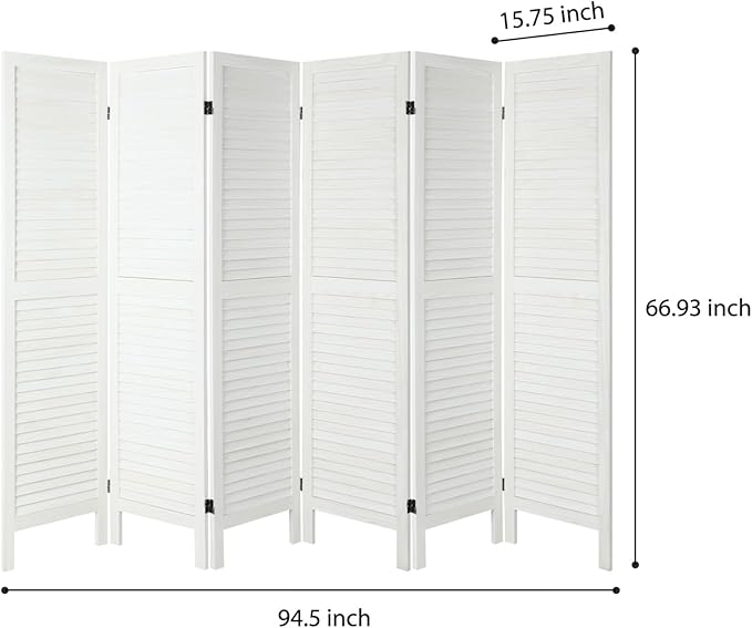 6 Panel Room Dividers and Folding Privacy Screens, Divider - Image 8