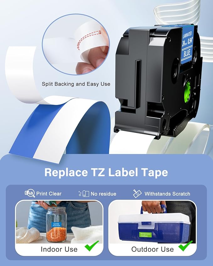 24mm TZ Tape Replacement for TZe Tape 24 mm 0.94 P-Touch TZe Ribbon Laminated - Image 4
