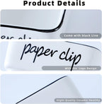 Ceramic Farmhouse Paper Clip Holders for Desk 3.3 Inch, White | Ceramic, farmhouse, 3.3in, white, paper clip holder, desk organizer, durable, easy-clean, non-slip, compact, versatile, cute