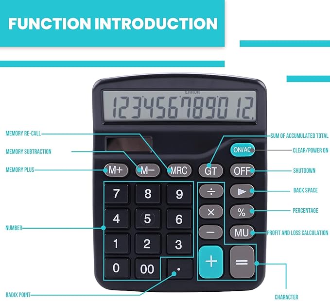 LICHAMP Desk Calculators with Big Buttons and Large Display, Office Desktop - Image 6
