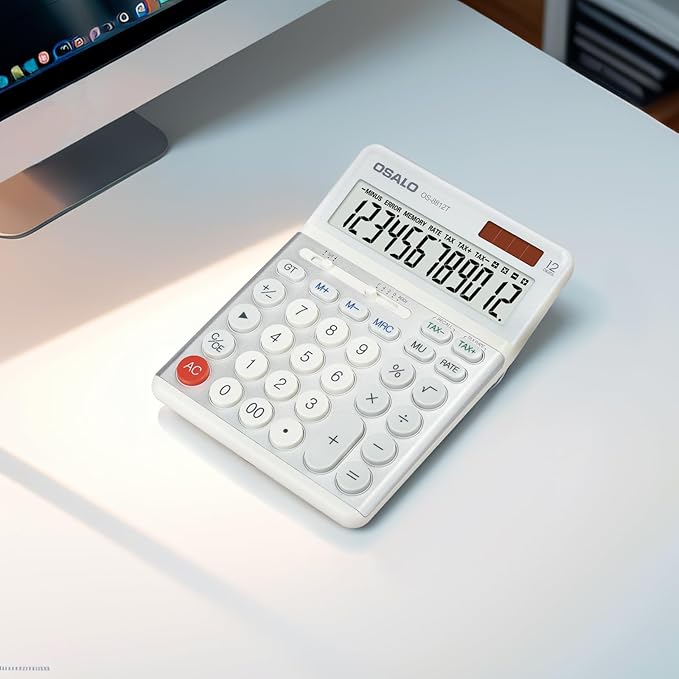 OSALO Desktop Calculators VAT Tax Function Large Display Big Buttons 12 Digit - Image 8