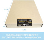 Lineco Museum Archival Storage Box, 17.75x22.75x3 in. Drop Front Design. - Image 3