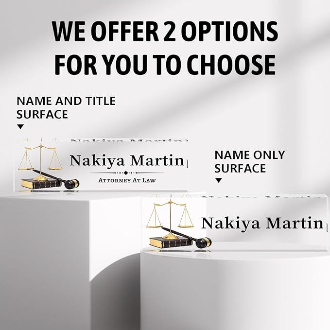 Personalized Name Plate for Desk Custom Acrylic Desk Name Plate Custom Employee - Image 5