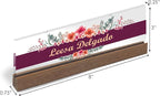 Artblox Personalized Office Desk Name Plate and Business Card Holder | Clear - Image 3