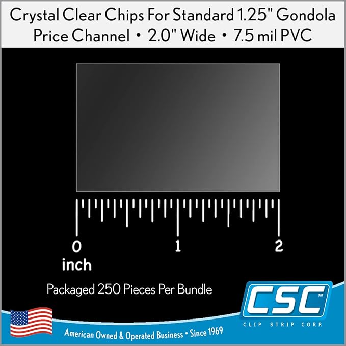 Price/Data Channel Label Holder Chips, 250 Pack, 7.5 Mil Thick, Gondola Shelf - Image 6