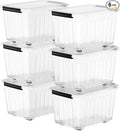 Nazhura 72 Quart Plastic Storage Bin, Stackable and Nestable Storage Boxes by NazhuraGoodCompanionAtHome