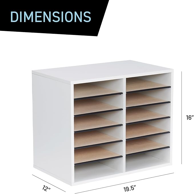Safco Wooden Paper and Mail Organizer - Image 4