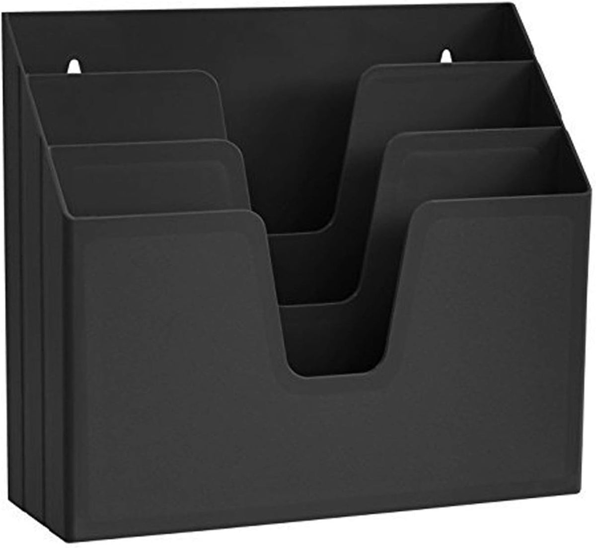 Acrimet Horizontal Triple File Folder Organizer Sorter, Letter Size, Black