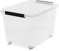 Citylife 82 QT Clear Plastic Storage Bins by Anywish