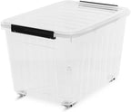 Citylife 82 QT Clear Plastic Storage Bins by Anywish