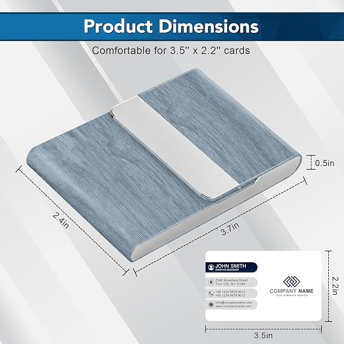 Business Card Holder with Ultra Slim Design, Business Card Case with Premium PU - Image 6