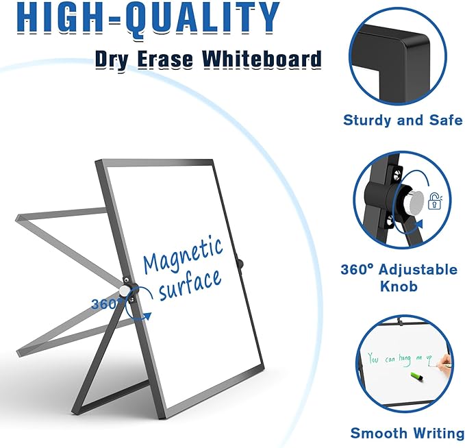 Grtard Dry Erase Magnetic White Board, Portable Small Whiteboard Set, Dry Erase - Image 7